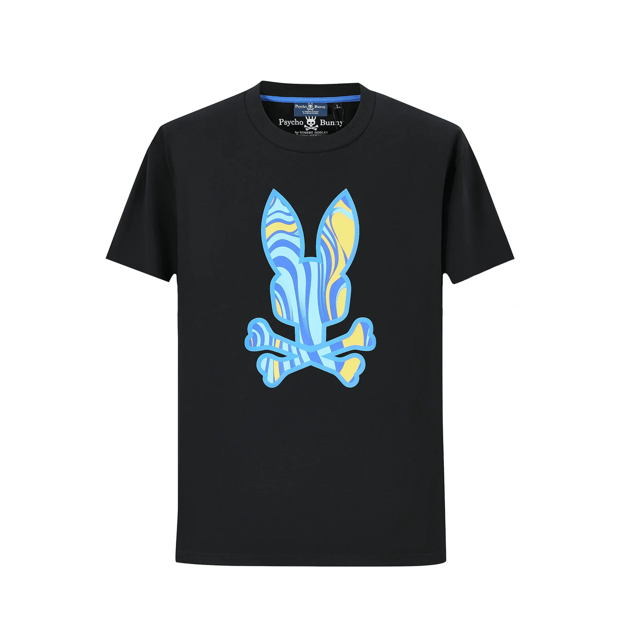 Camiseta 66611 Estampada Negra Para Hombre