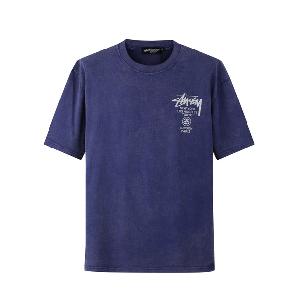 Camiseta 88550 Oversize Pickling Azul Para Hombre
