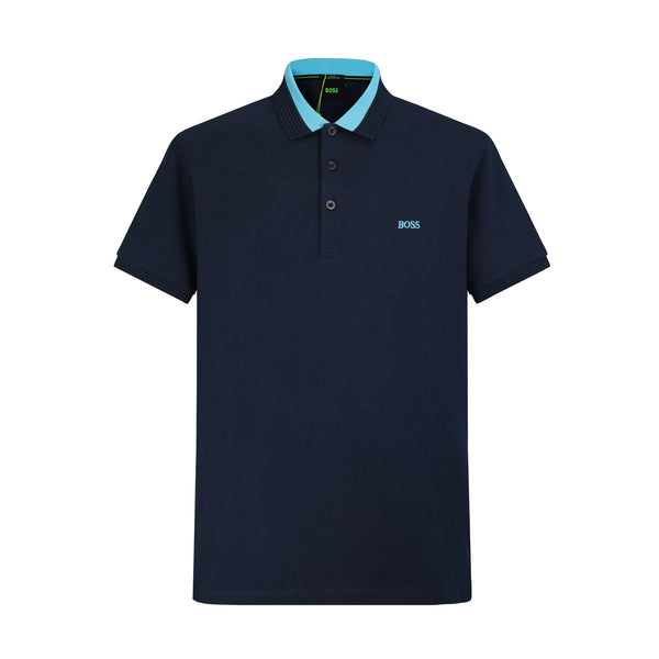 Camiseta 93010 Tipo Polo Azul Oscuro Para Hombre