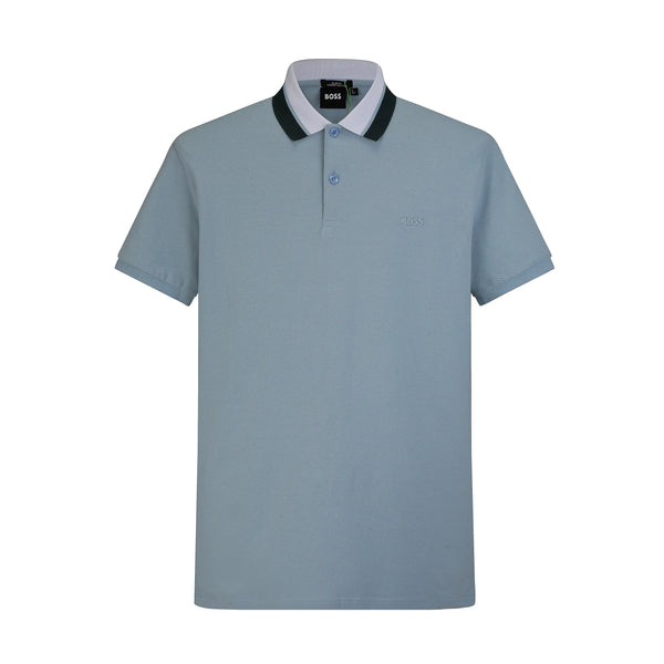 Camiseta 93009 Tipo Polo Azul Claro Para Hombre