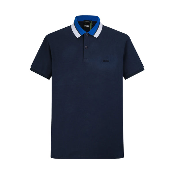 Camiseta 93009 Tipo Polo Azul Oscuro Para Hombre