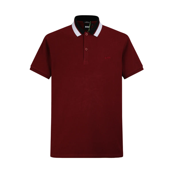 Camiseta 93009 Tipo Polo Vino Para Hombre