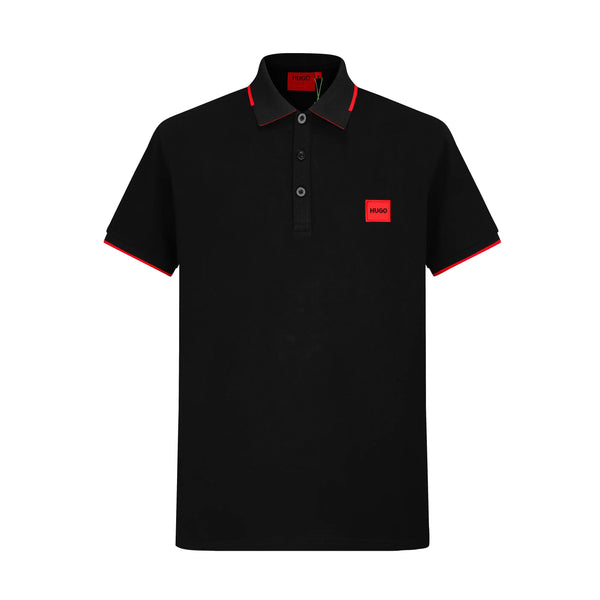 Camiseta 93006 Tipo Polo Negra Para Hombre