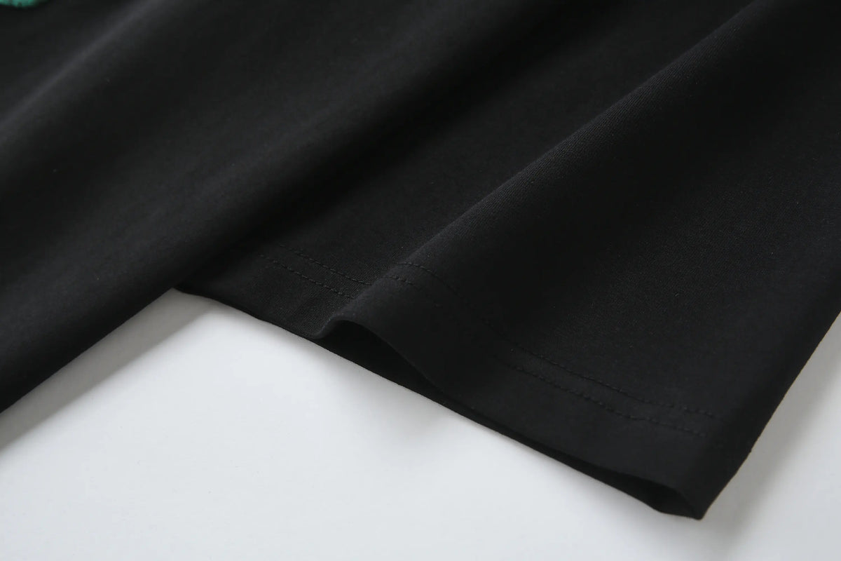 Camiseta 834006 Oversize Negra Para Hombre