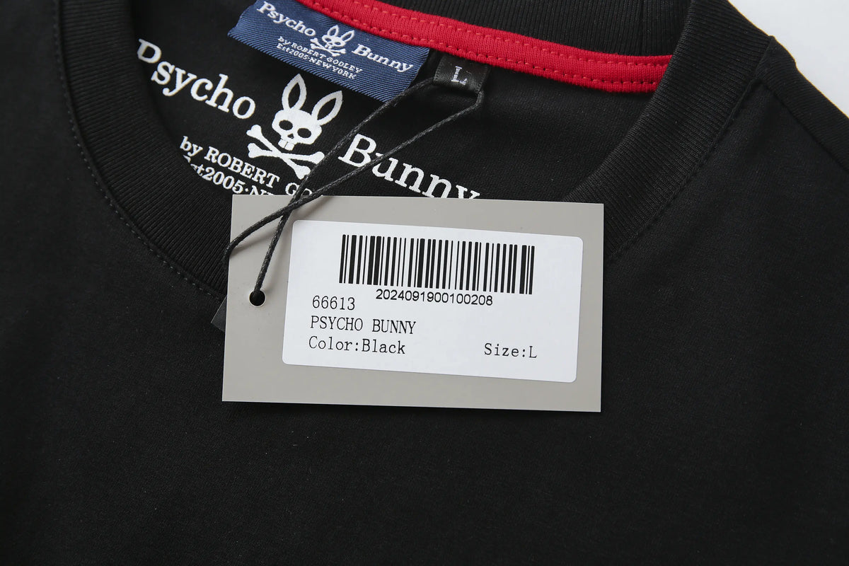 Camiseta 66613 Estampada Negra Para Hombre