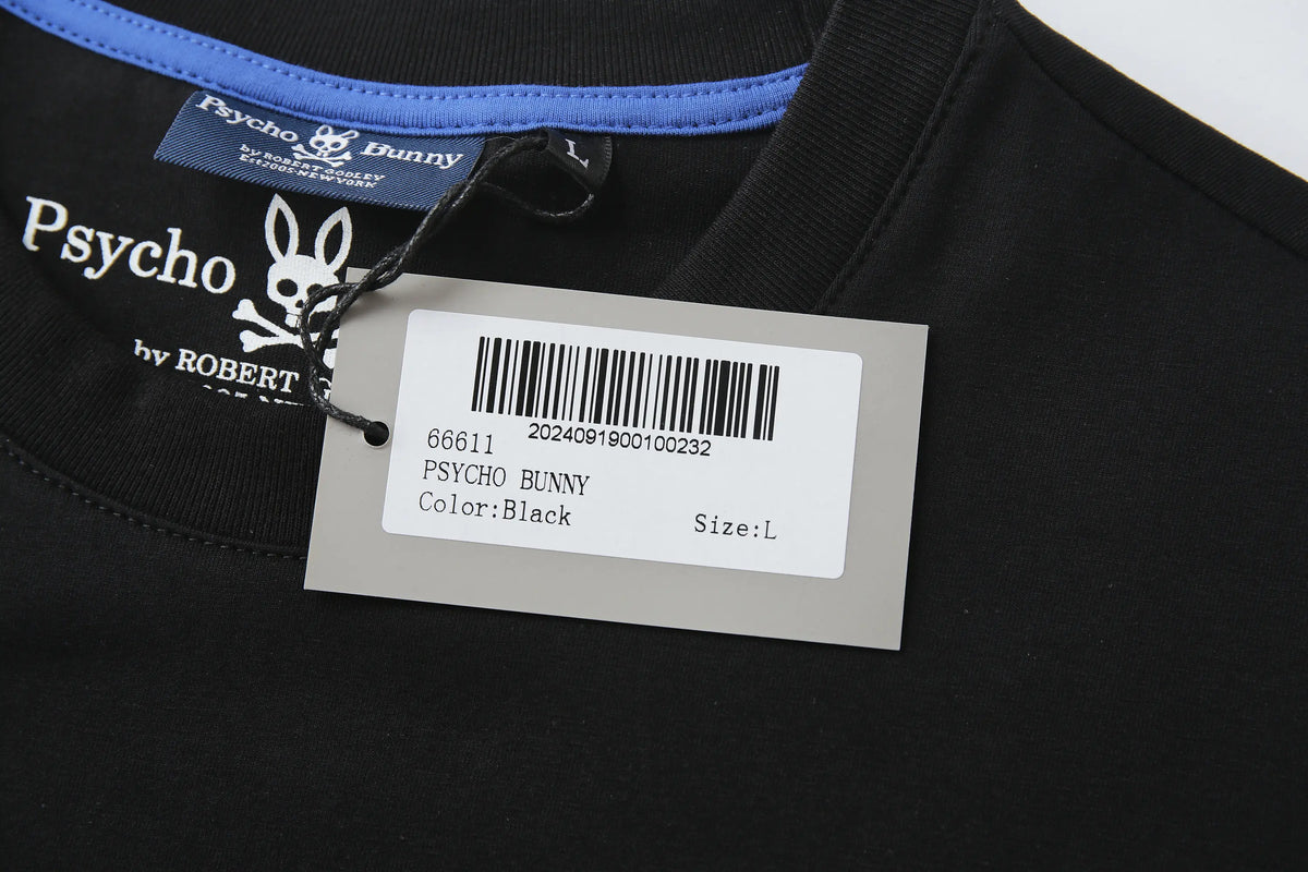 Camiseta 66611 Estampada Negra Para Hombre
