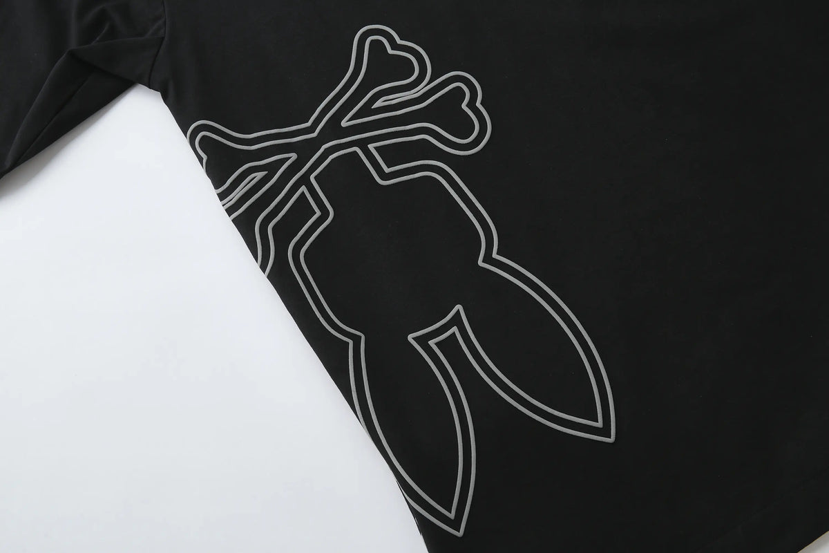 Camiseta 834002 Oversize Negro Para Hombre