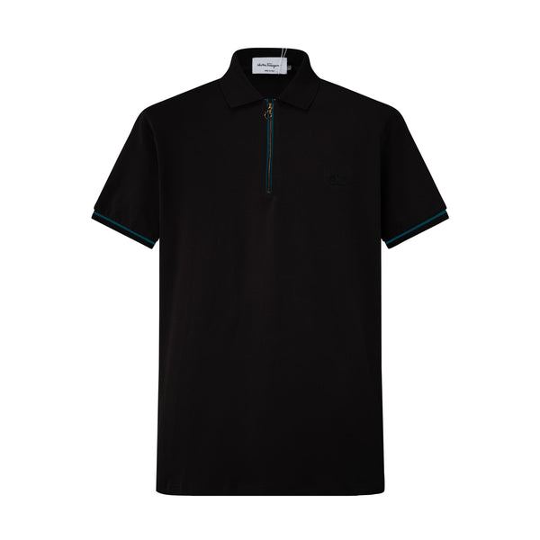 Camiseta 58202 Tipo Polo Negra Para Hombre