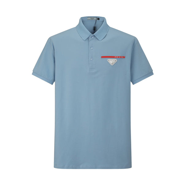 Camiseta 58193 Tipo Polo Gris/Azul  Para Hombre